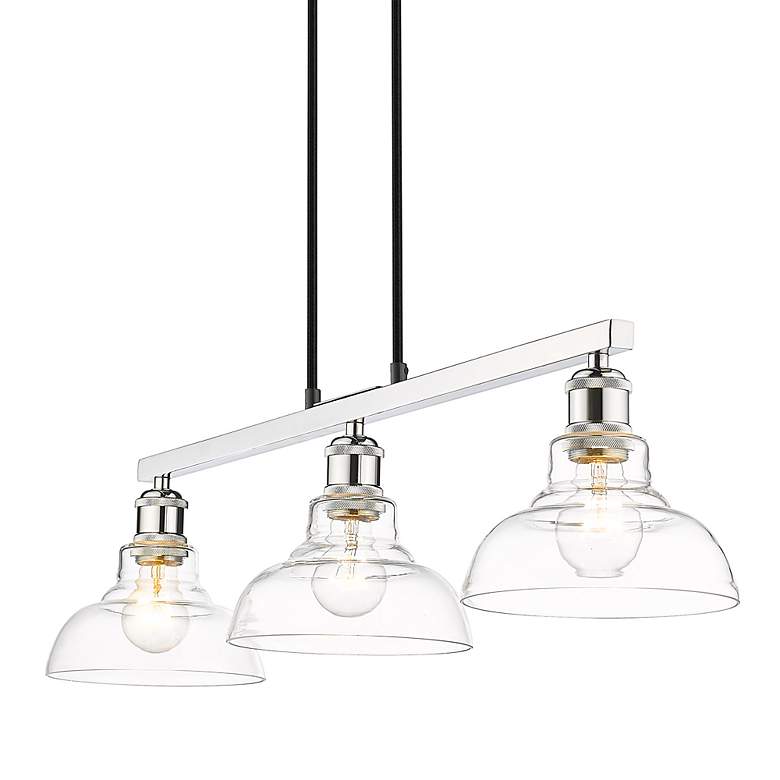 Image 5 Carver 35 1/2" Wide Chrome 3-Light Ceiling Light more views
