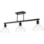 2_Carver 35 1/2" Wide Matte Black 3-Light Linear Pendant