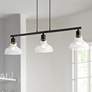 1_Carver 35 1/2" Wide Matte Black 3-Light Linear Pendant