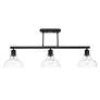 3_Carver 35 1/2" Wide Matte Black 3-Light Linear Pendant more views