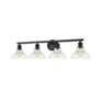 Thumbnail3 of Carver 36" Wide Matte Black 4-Light Bath Light more views