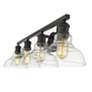 Thumbnail4 of Carver 36" Wide Matte Black 4-Light Bath Light more views