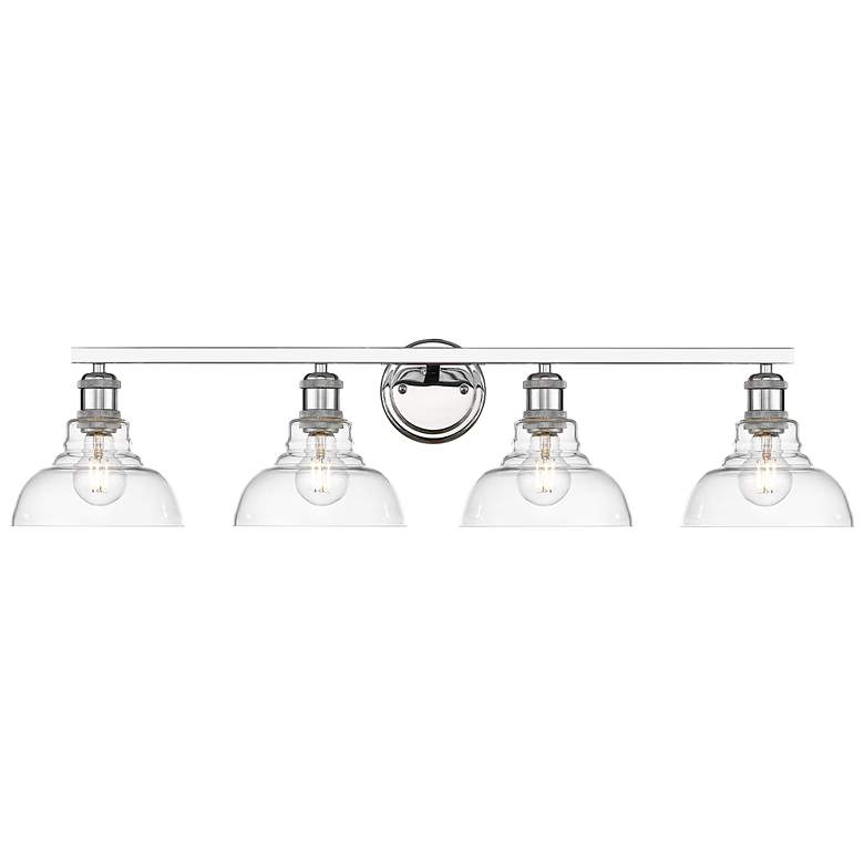 Image 1 Carver 4-Light Vanity Light in Chrome with Clear Glass