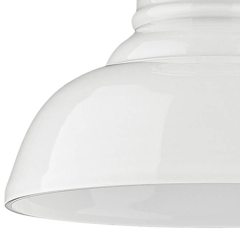 Image 3 Carver 7 1/2" Wide Chrome 1-Light Flush Mount With Vintage Milk Glass more views
