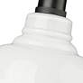 5_Carver 7 1/2" Wide Mini Pendant in Matte Black with Vintage Milk Glass more views