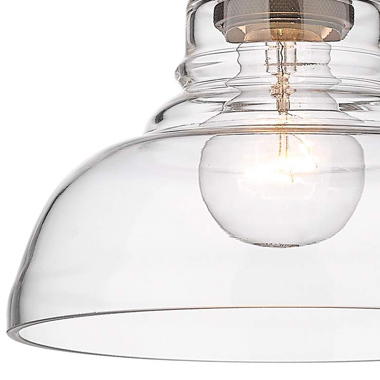 Image 3 Carver 7 1/2"W Rubbed Bronze Ceiling Light with Clear Glass more views