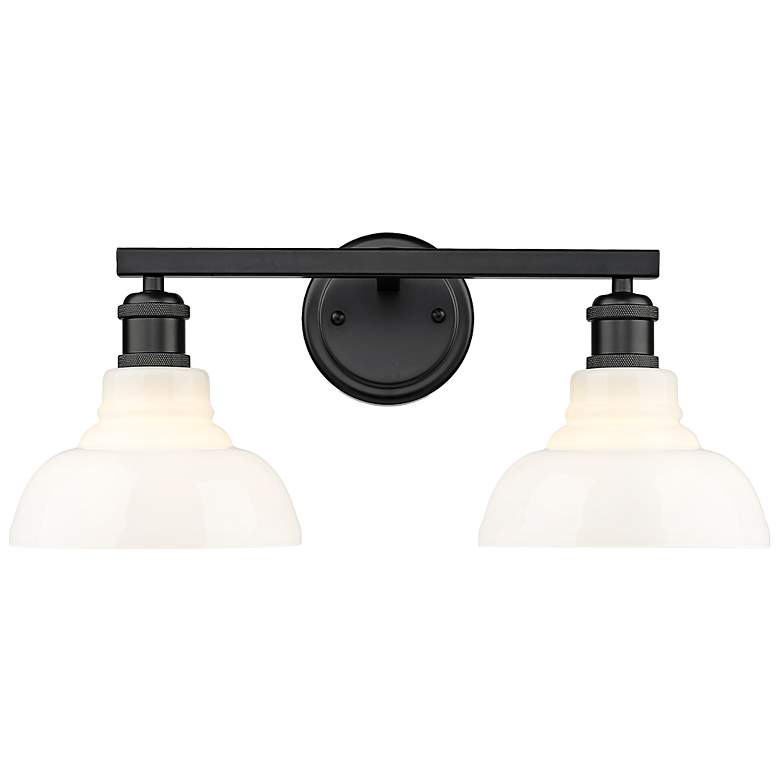 Image 3 Carver 8 3/4" High Matte Black 2-Light Wall Sconce more views