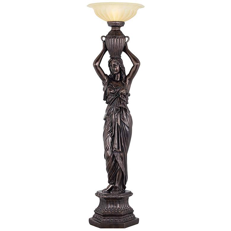 Image 1 Caryatid Maiden Torchiere Floor Lamp