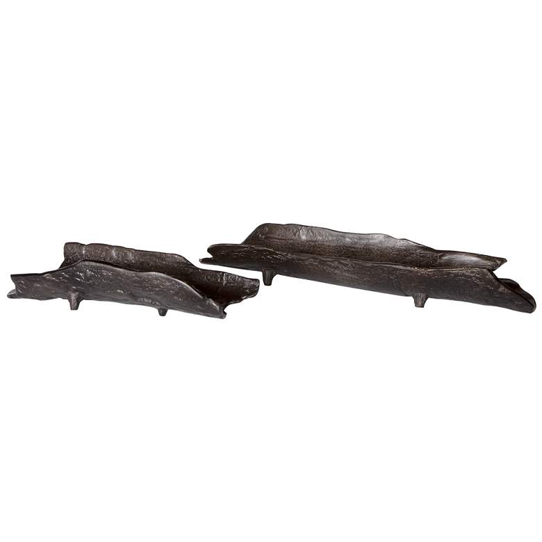 Image 1 Caryn set of 2 Cast Aluminum Trays