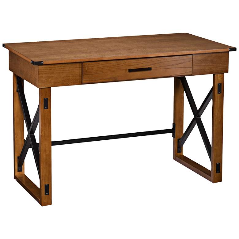 Image 2 Cas 48 1/2 inch Wide Distressed Pine Lift-Top Desk