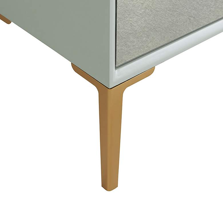 Image 4 Casa 36"W Pale Mint Green Wood 2-Door Accent Cabinet more views