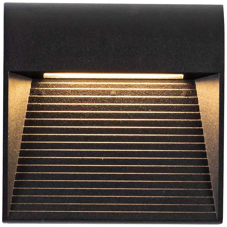Image 1 Casa 4 1/2" Square Black LED Outdoor Step Light