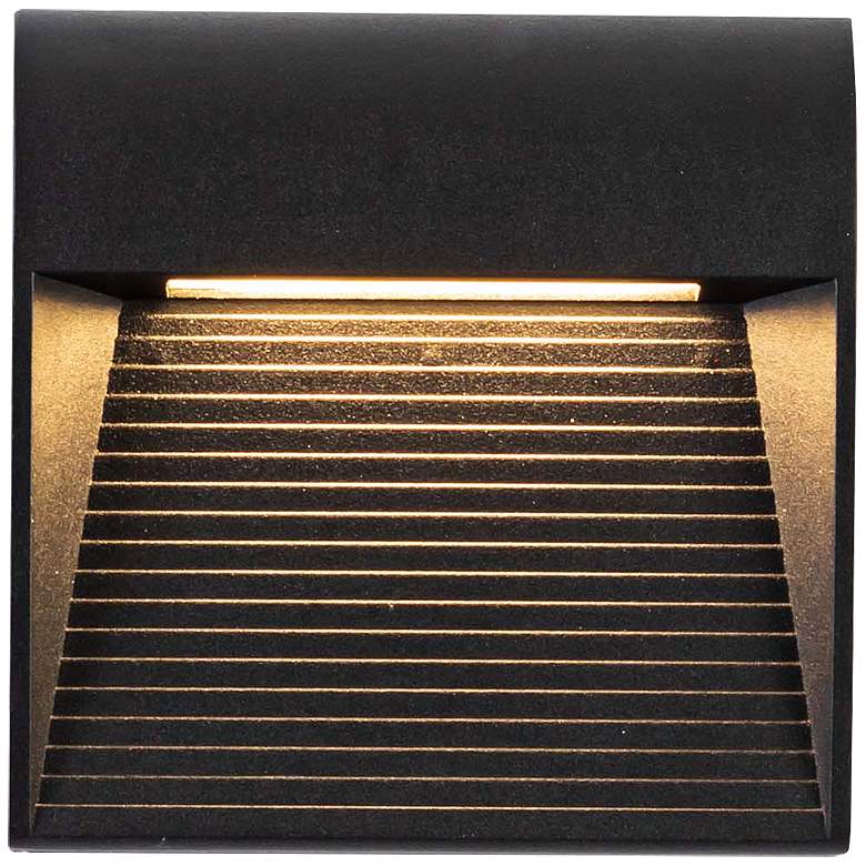 Image 1 Casa 4 1/2 inch Square Black LED Outdoor Step Light