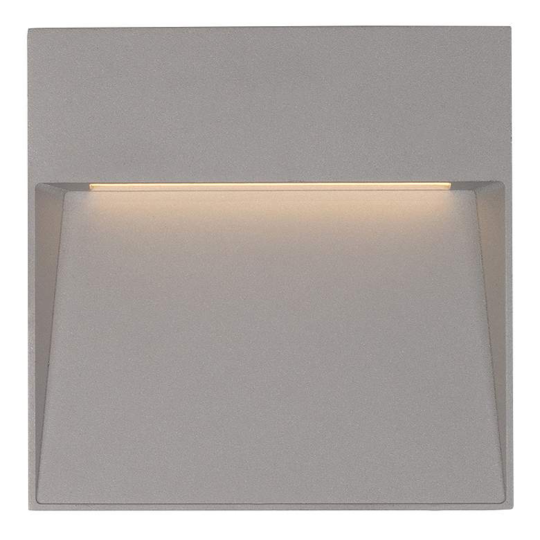 Image 1 Casa 4 1/2 inch Square Gray LED Outdoor Step Light