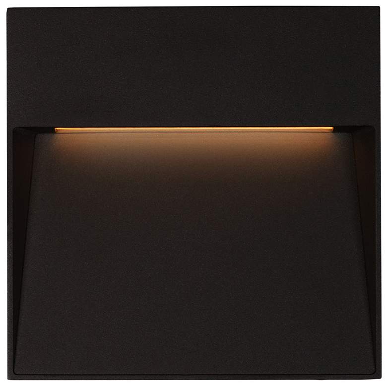 Image 1 Casa 6 3/4 inch Square Black LED Outdoor Step Light