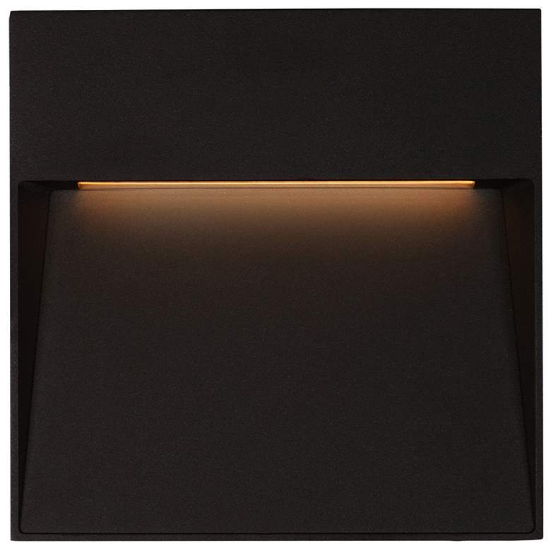 Image 1 Casa 6 3/4" Square Black LED Outdoor Step Light