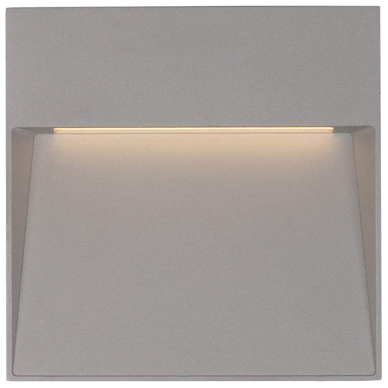 Image 1 Casa 6 3/4 inch Square Gray LED Outdoor Step Light