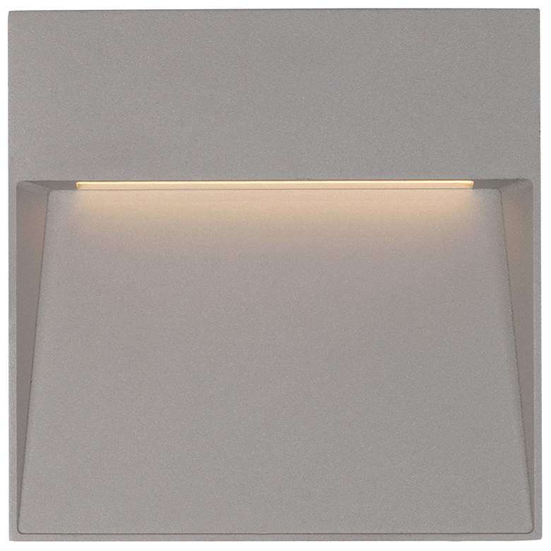 Image 1 Casa 6 3/4" Square Gray LED Outdoor Step Light