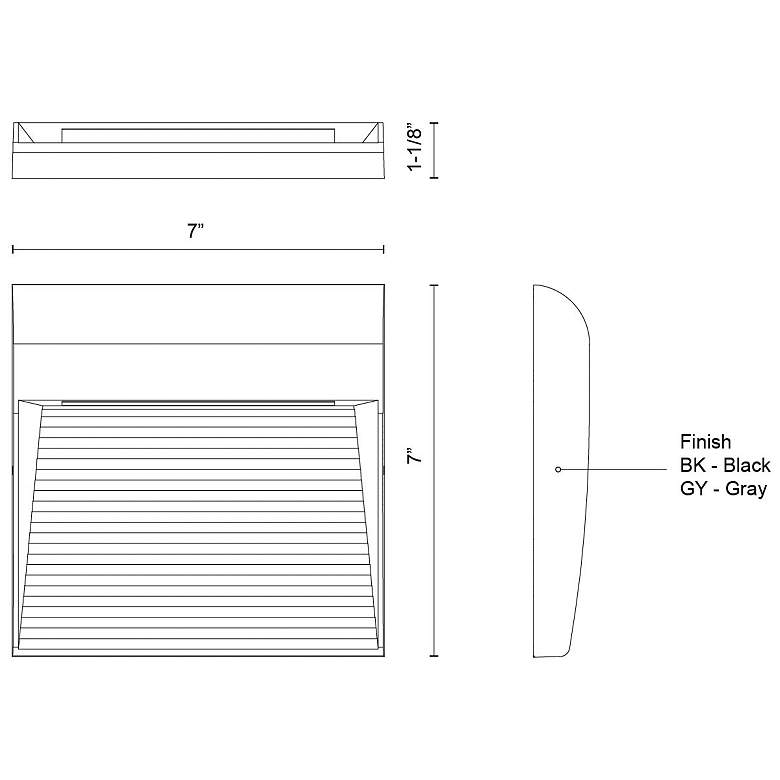 Image 6 Casa 7" High Black LED Outdoor Wall Light more views