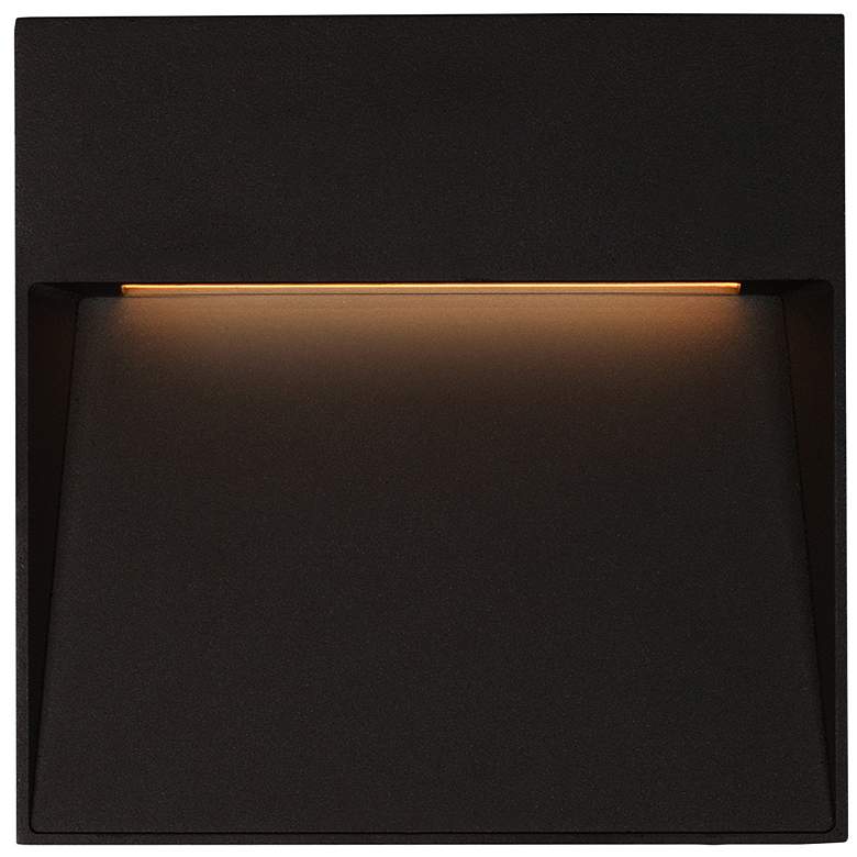 Image 1 Casa 8 1/4 inch Square Black LED Outdoor Step Light