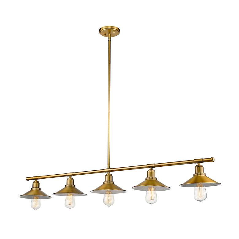 Image 2 Casa by Z-Lite Factory Brass 5 Light Island Pendant more views