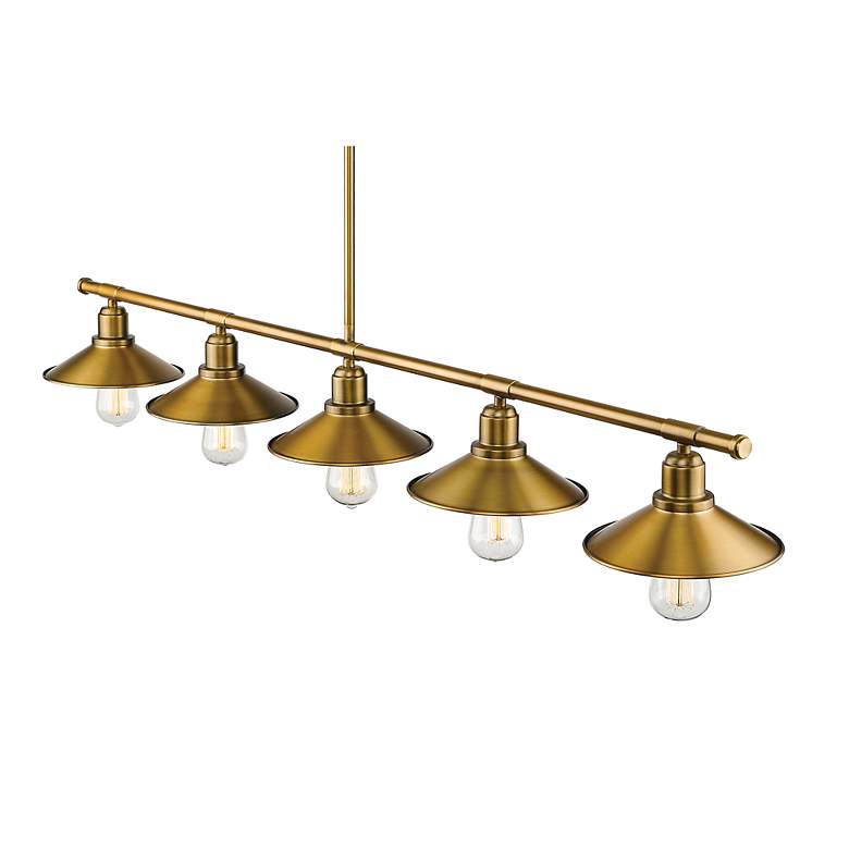 Image 3 Casa by Z-Lite Factory Brass 5 Light Island Pendant more views