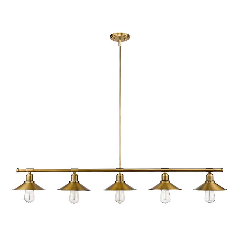 Image 4 Casa by Z-Lite Factory Brass 5 Light Island Pendant more views