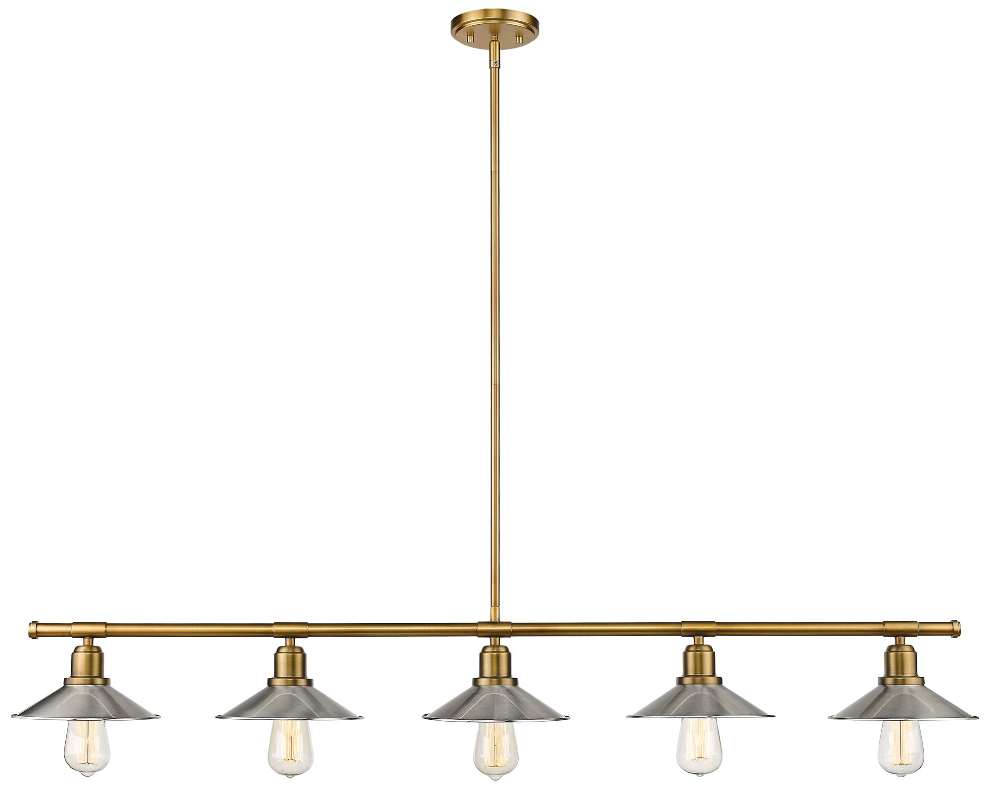 Casa by Z-Lite Factory Brass 5 Light Island Pendant