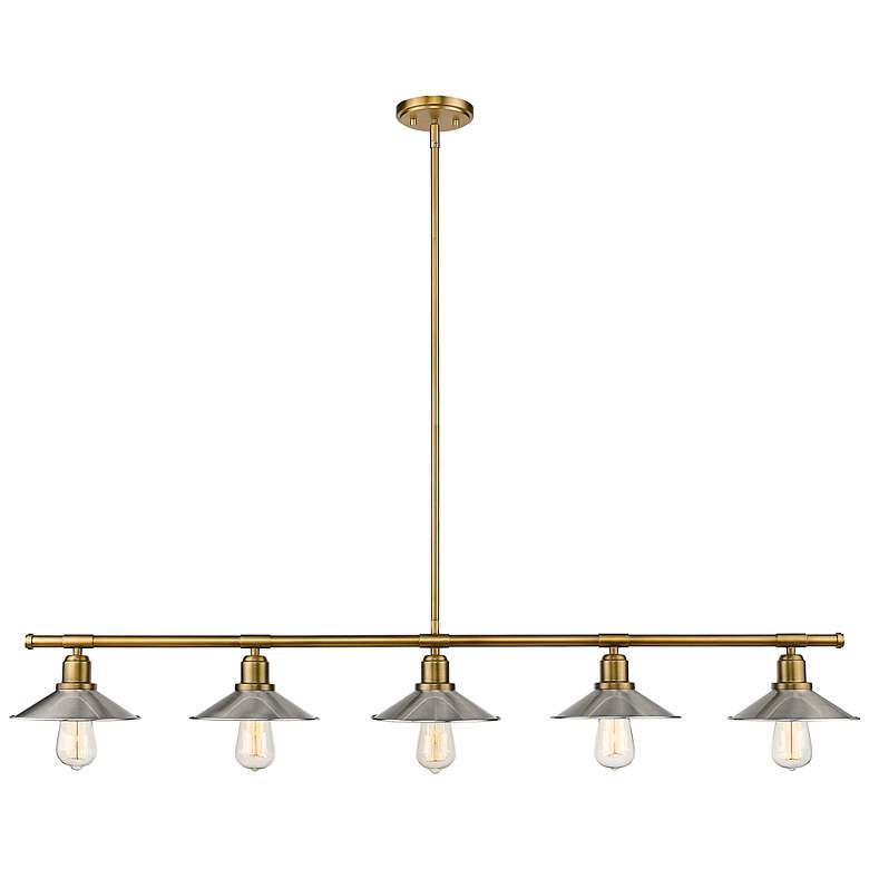 Image 2 Casa by Z-Lite Factory Brass 5 Light Island Pendant