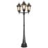 Casa Marseille 100" High Bronze Outdoor 3-Arm Post Light