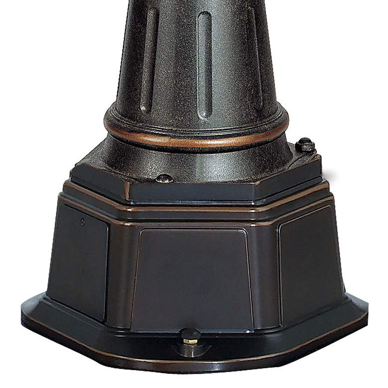 Image 5 Casa Marseille 100 inch High Bronze Outdoor 3-Arm Post Light more views