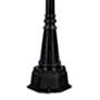 4_Casa Marseille™ 100"H Black Outdoor 3-Light Post Light more views