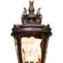 Casa Marseille 107" High Bronze Post Light with Burial Pole