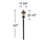 Casa Marseille 107" High Bronze Post Light with Burial Pole