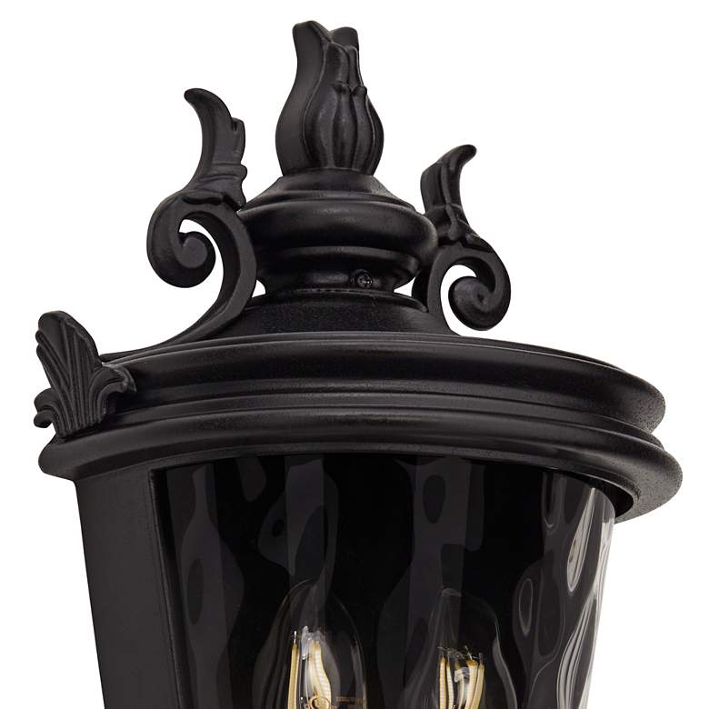 Image 3 Casa Marseille 17 inch High Textured Black Outdoor Wall Light more views
