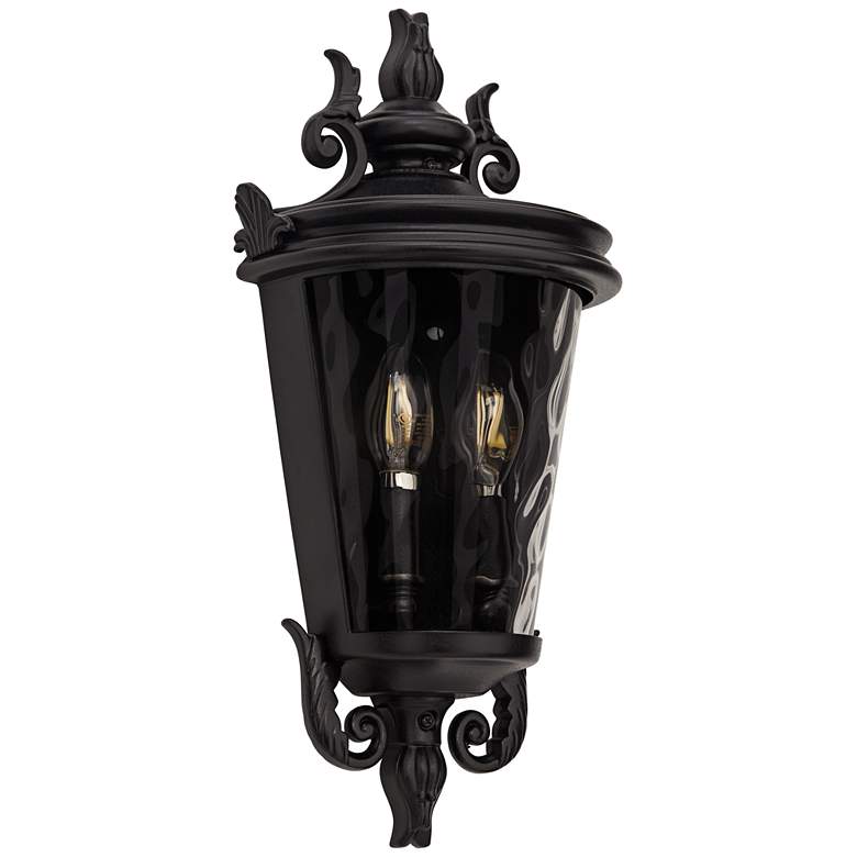 Image 4 Casa Marseille 17" High Textured Black Outdoor Wall Light more views