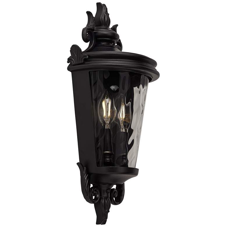 Image 5 Casa Marseille 17" High Textured Black Outdoor Wall Light more views