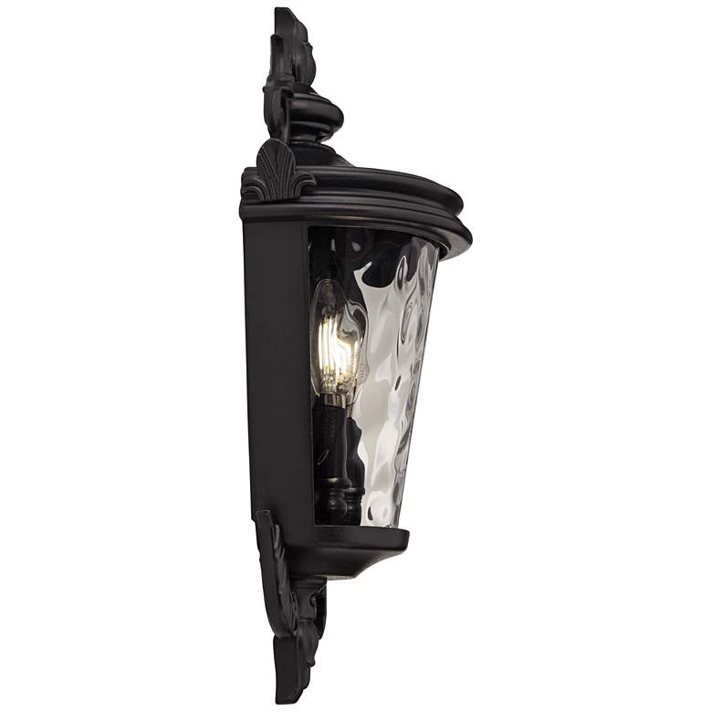 Image 6 Casa Marseille 17" High Textured Black Outdoor Wall Light more views