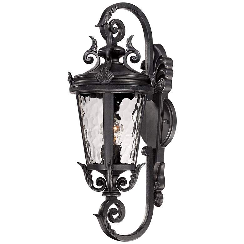 Image 6 Casa Marseille 19 inch Black Scroll Arm Traditional Outdoor Wall Light more views