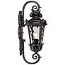 Casa Marseille 19" Black Scroll Arm Traditional Outdoor Wall Light in scene
