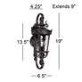Casa Marseille 19" Black Scroll Arm Traditional Outdoor Wall Light in scene