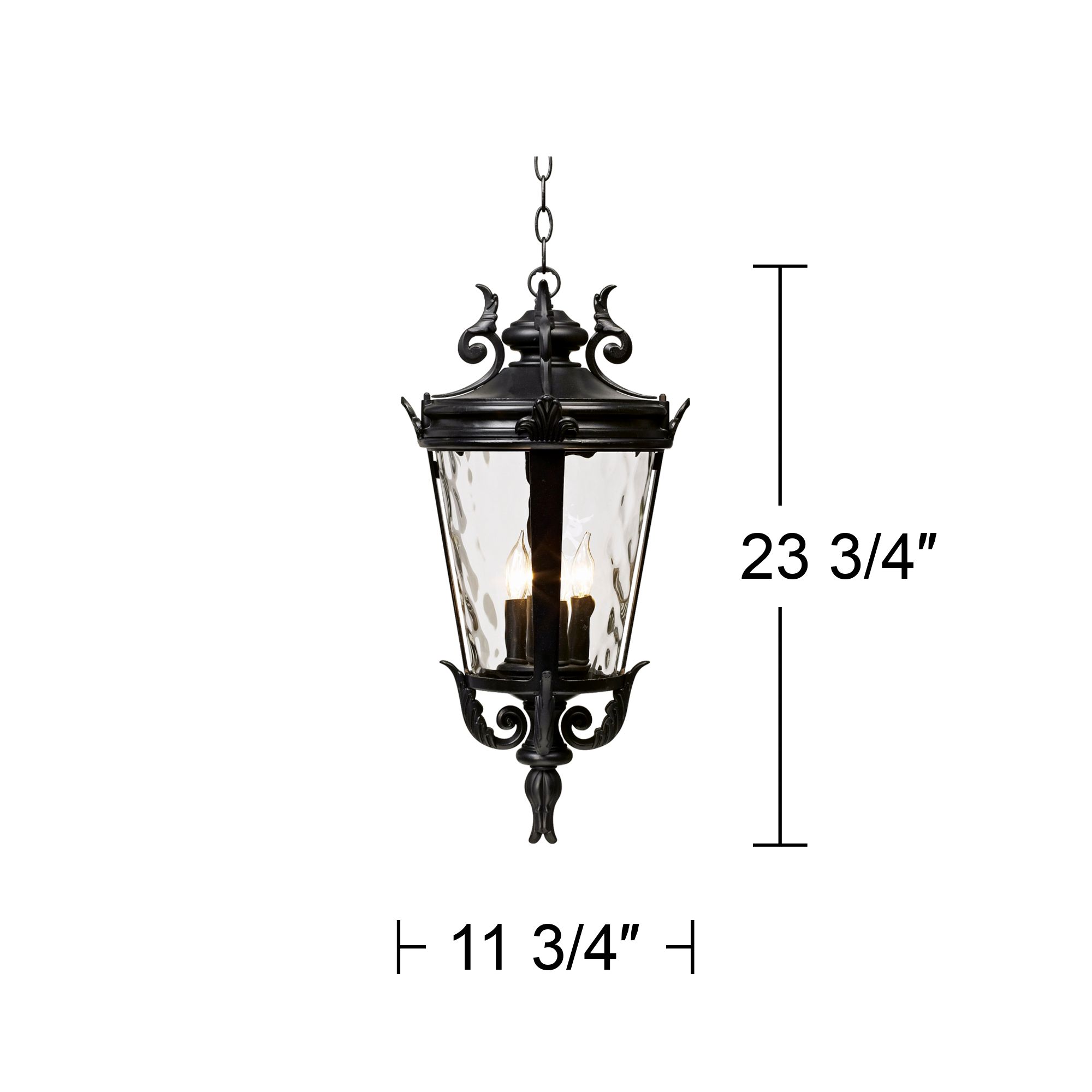 Image 4 Casa Marseille™ 23 3/4" High Black Outdoor Hanging Light more views