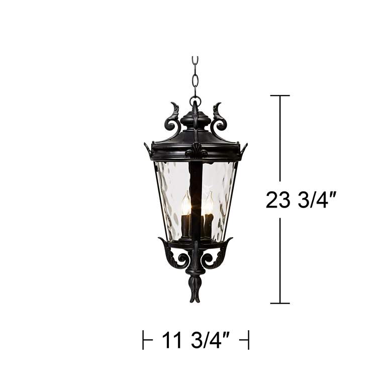 Image 4 Casa Marseille&#8482; 23 3/4 inch High Black Outdoor Hanging Light more views