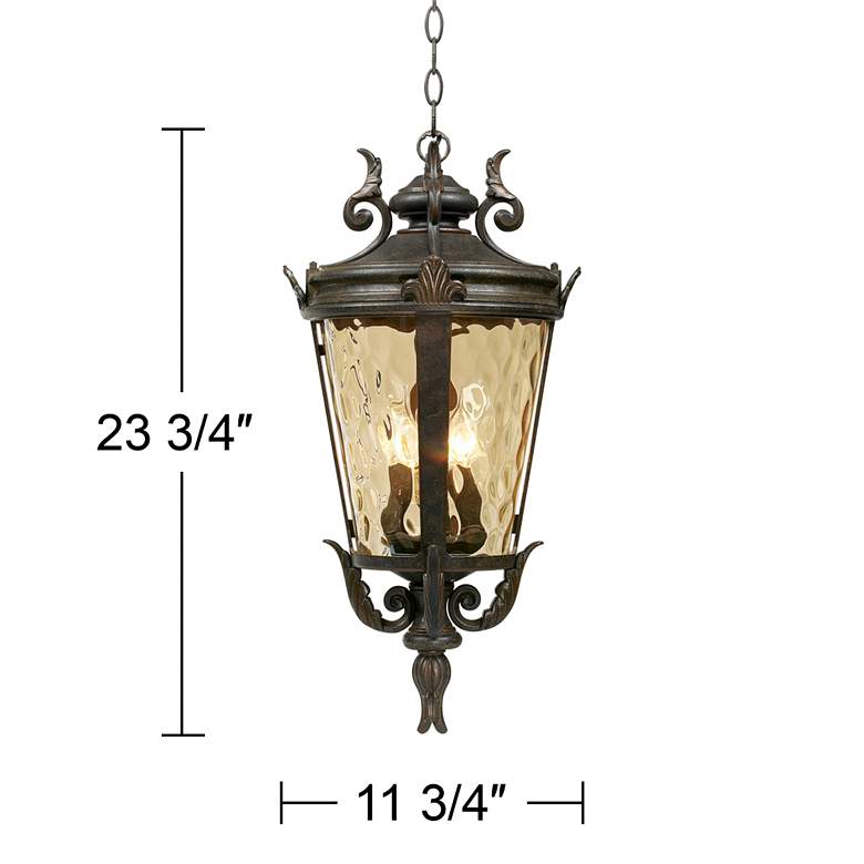 Image 7 Casa Marseille&#8482; 23 3/4 inch High Bronze Outdoor Hanging Light more views