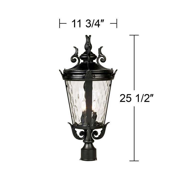 Image 5 Casa Marseille 25 1/2" High Black 4-Light Outdoor Post Light more views