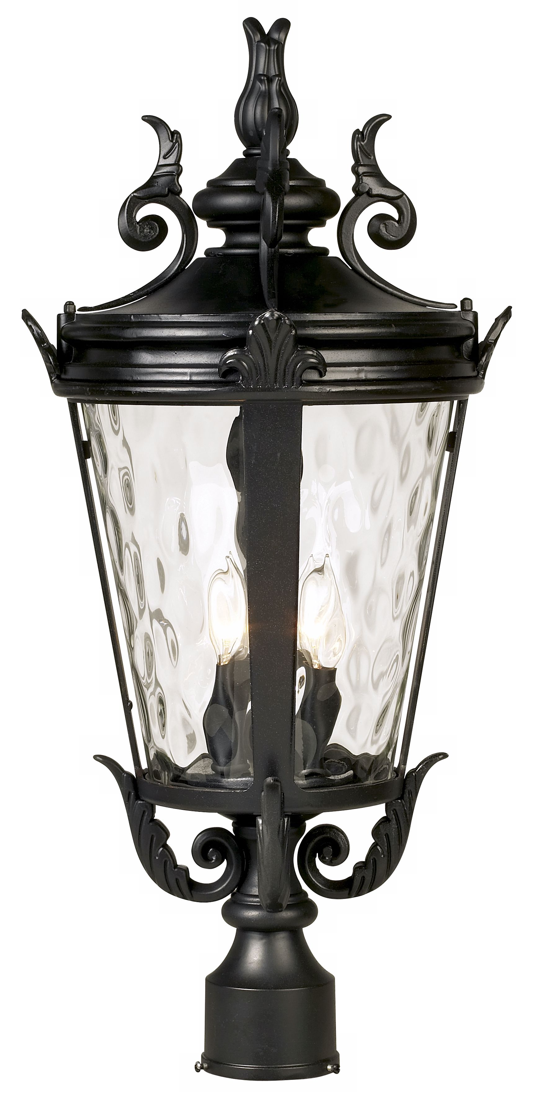 Casa Marseille 25" High Black 4Light Outdoor Post Light 37767