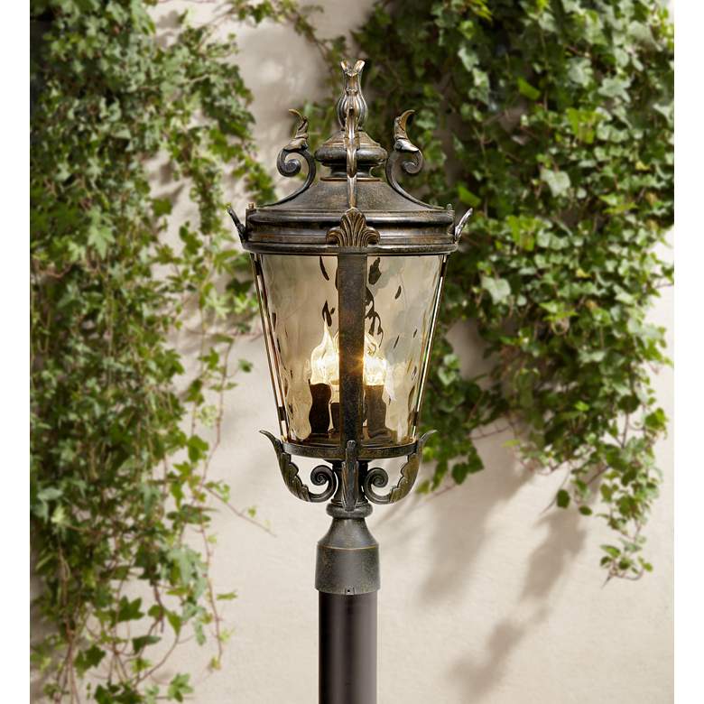 Casa Marseille 25&quot; High Bronze 4-Light Outdoor Post Light
