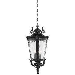 Casa Marseille 26 1/4&quot; High Black Traditional Outdoor Hanging Light
