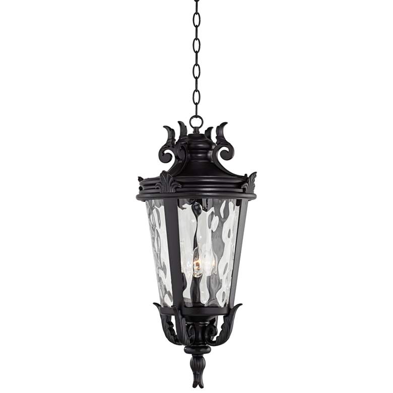 Image 3 Casa Marseille 26 1/4" High Black Traditional Outdoor Hanging Light more views