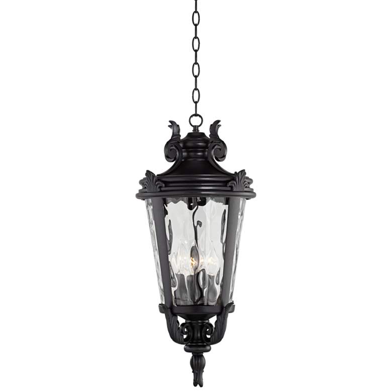 Image 4 Casa Marseille 26 1/4" High Black Traditional Outdoor Hanging Light more views